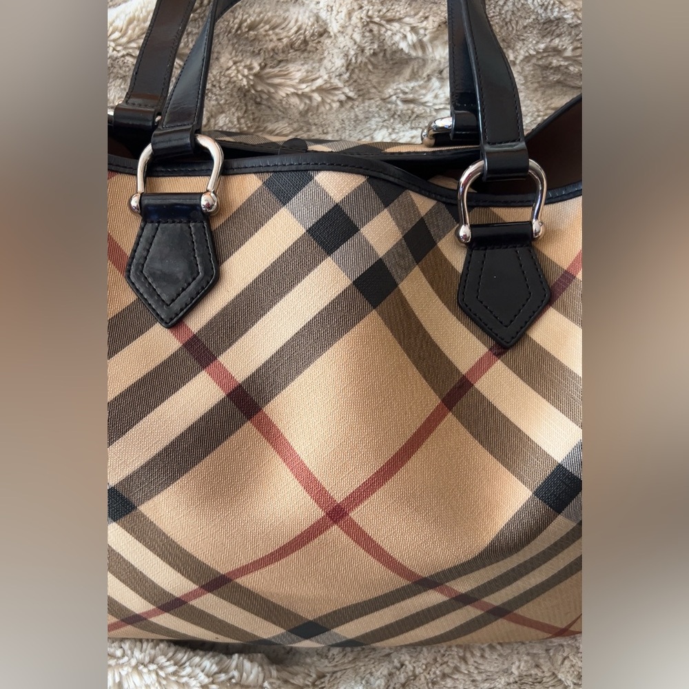 Burberry | Large Women’s Nikki SuperNova Check Tote Bag Handbag Plaid *Luxury - Picture 4 of 16